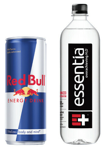 Red Bull 8.4 oz. & Essentia 1L