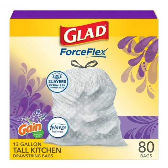 Glad Lavender Trash Bags