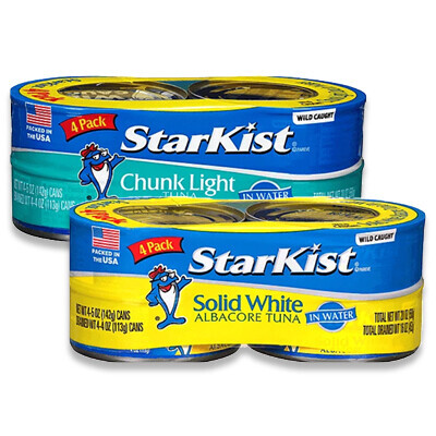 StarKist Chunk Light Tuna in Water & Solid White Albacore Tuna in Water