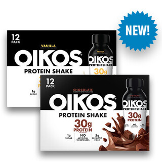 NEW! Chocolate & Vanilla OIKOS® Protein Shake
