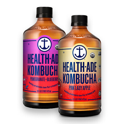 Health-Ade Kombucha Pink Lady Apple and Pomegranate Blueberry