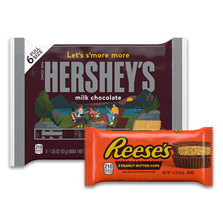 Hershey's Milk Chocolate and Reese's Peanut Butter Cups