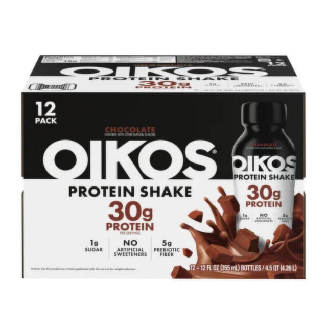 OIKOS Chocolate Protein Shake 12 Pk
