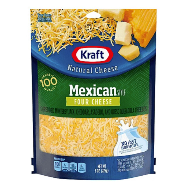 Kraft Natural Shredded - Mexican Style Four Cheese 