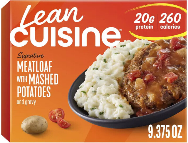 Lean Cuisine Meatloaf with Mashed Potatoes and Gravy