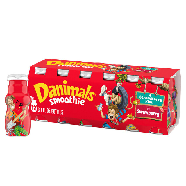 Danimals Strawberry & Strawberry Kiwi Kids' Smoothies