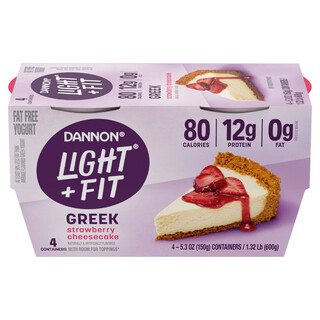 Light + Fit Strawberry Cheesecake Flavored Fat Free Greek Yogurt