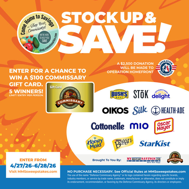 Enter for a Chance to Win a $100 Commissary Gift Card!