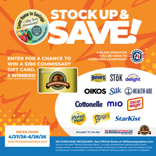 Enter for a Chance to Win a $100 Commissary Gift Card!
