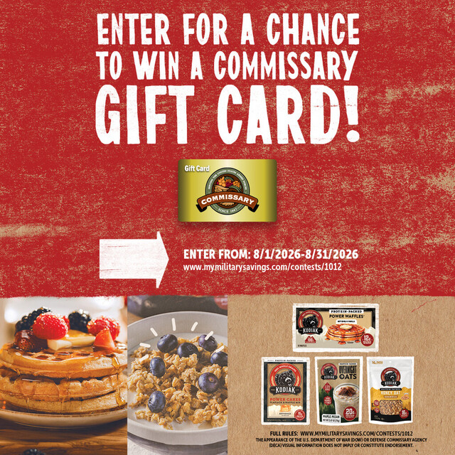 Kodiak Cakes $100 Commissary Gift Card Sweepstakes