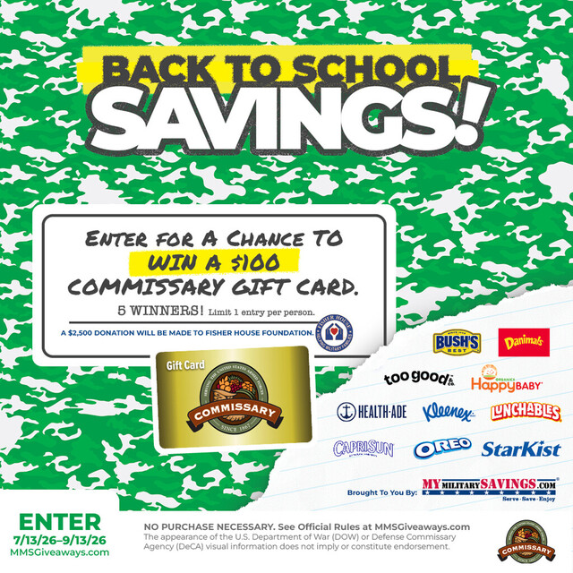 Enter for a Chance to Win a $100 Commissary Gift Card!