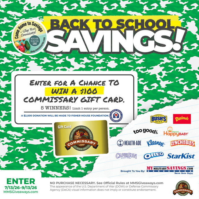 Enter for a Chance to Win a $100 Commissary Gift Card!