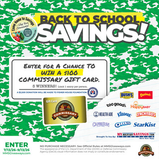 Enter for a Chance to Win a $100 Commissary Gift Card!