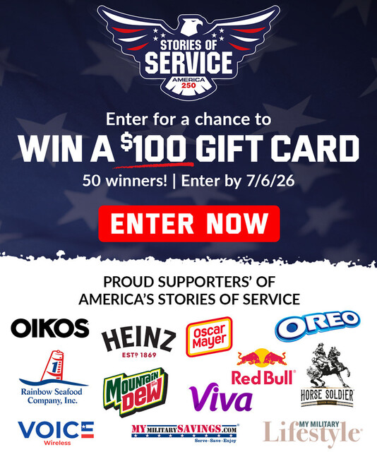 Enter for a Chance to Win a $100 Commissary or Exchange gift card