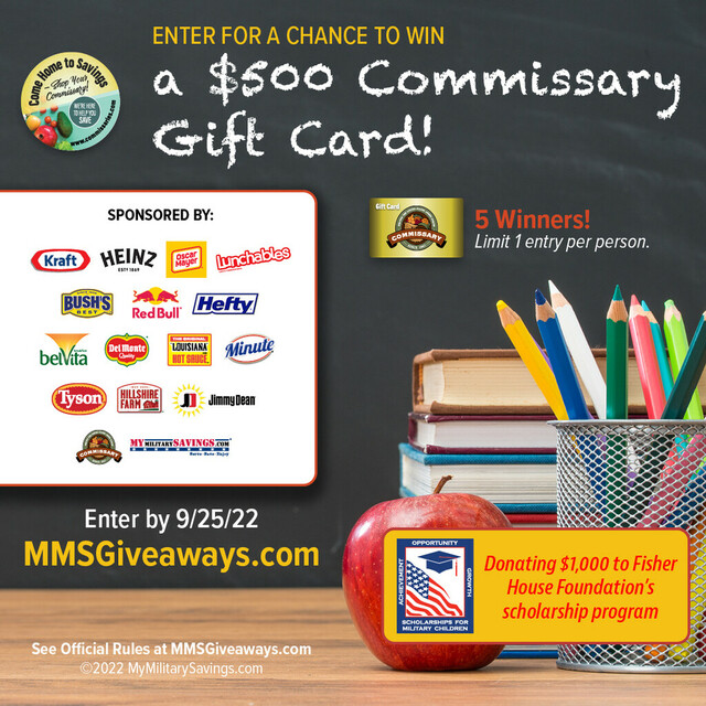 Enter for a Chance to Win a $500 Commissary Gift Card!