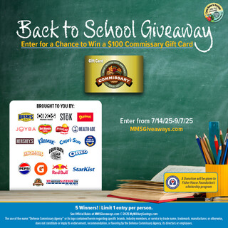 Enter for a Chance to Win a $100 Commissary Gift Card!