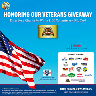 Enter for a Chance to Win a $100 Commissary Gift Card!