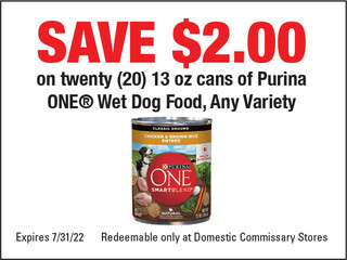 Look for this Purina ONE Coupon at your local Commissary