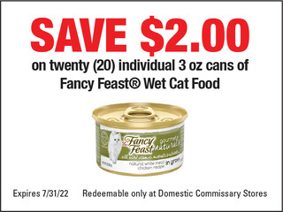 Look for this Fancy Feast® Coupon at your local Commissary