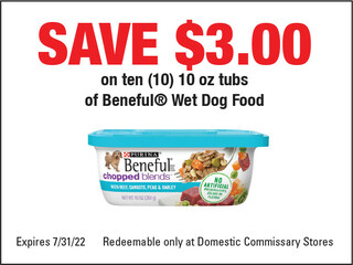 Look for this Beneful® Coupon at your local Commissary