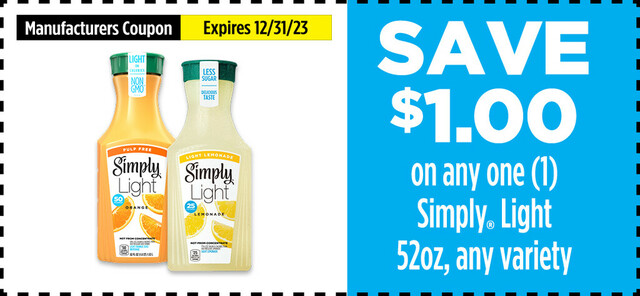 Look for this Simply® Light Coupon at your local Commissary