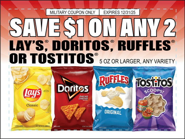 Look for this FRITO-LAY Coupon at your local Commissary