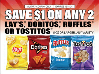 Look for this FRITO-LAY Coupon at your local Commissary