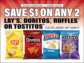 Look for this FRITO-LAY Coupon at your local Commissary