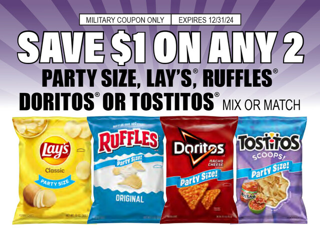 Look for this FRITO-LAY Coupon at your local Commissary