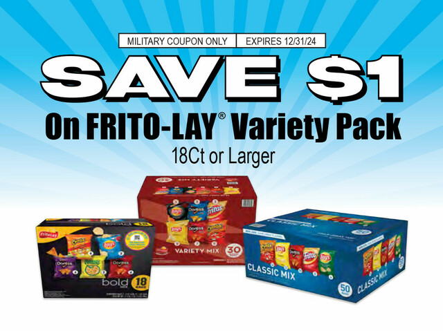 Look for this FRITO-LAY Coupon at your local Commissary