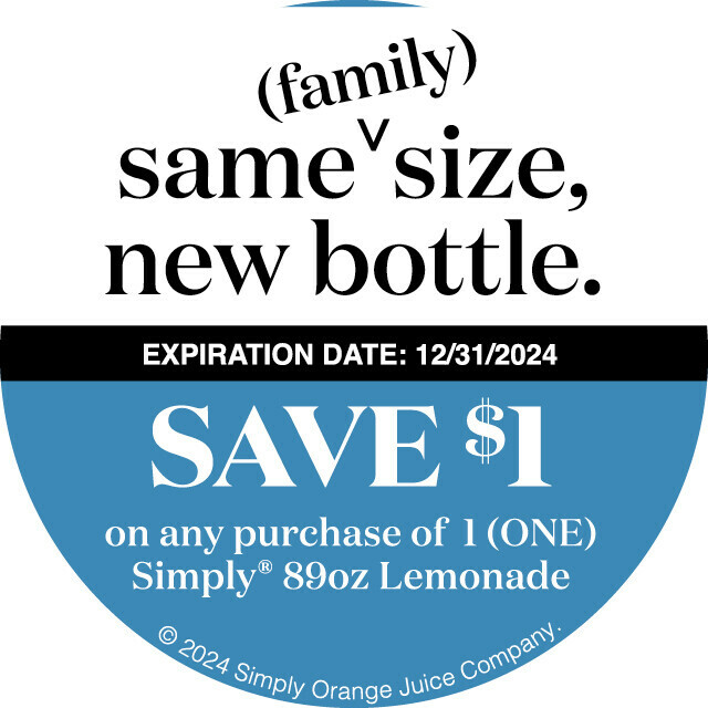 Save $1.00 on Simply Lemonade