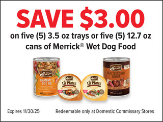 Save $3.00 on Merrick® Wet Dog Food