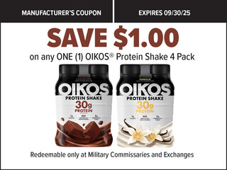 Save $1.00 on OIKOS® Protein Shake 4 Pack