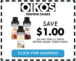 Save $1.00 on OIKOS® Protein Shake, Single Serve.