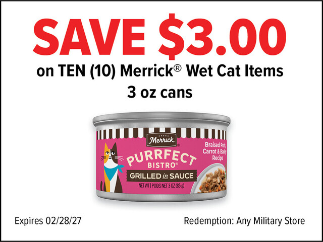 Save $3.00 on Merrick® Wet Cat Items