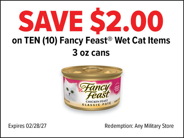 Save $2.00 on Fancy Feast® Wet Cat Items