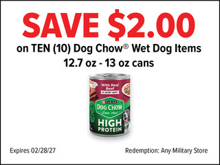 Save $2.00 on Dog Chow® Wet Dog Items