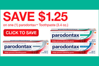 Save on Parodontax Toothpaste!