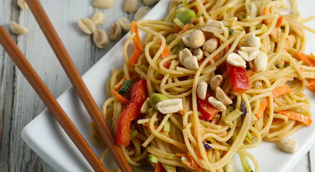 Bean Thread Noodle Salad with Chicken and Sesame Orange Dressing