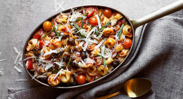 Baked Pasta with White Beans and Tomatoes