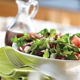 Arugula and Prosciutto Salad with Dried Cherries and Goat Cheese