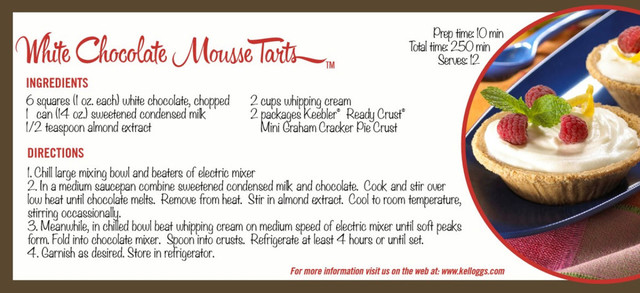 White Chocolate Mousse Tarts™