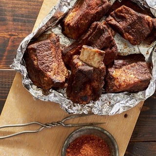 Grilled BBQ Short Ribs with Dry Rub