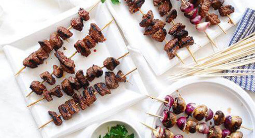 Sirloin and Vegetable Kebabs