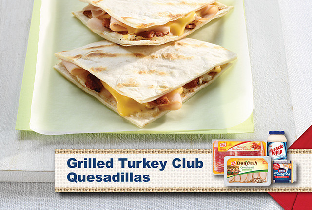 Grilled Turkey Club Quesadillas