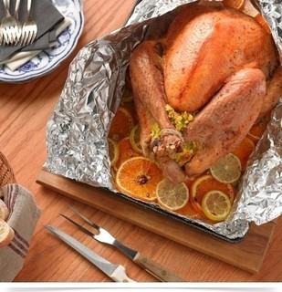 Foil Wrapped Roasted Turkey