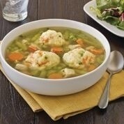 Chicken Vegetable Soup with Carrot Dumplings