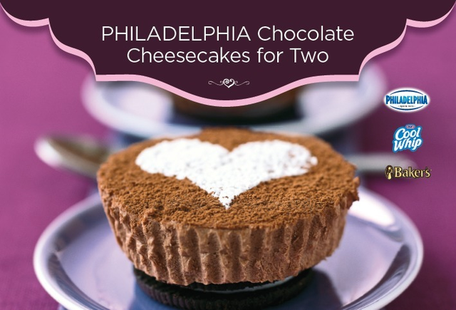 PHILADELPHIA Chocolate Cheesecakes for Two