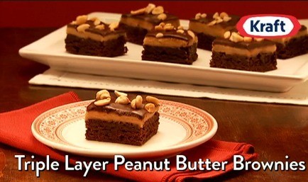 Triple-Layer Peanut Butter Brownie