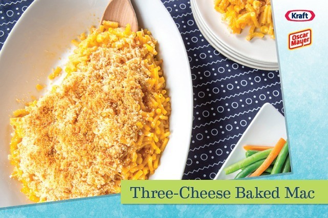 Three-Cheese Baked Mac